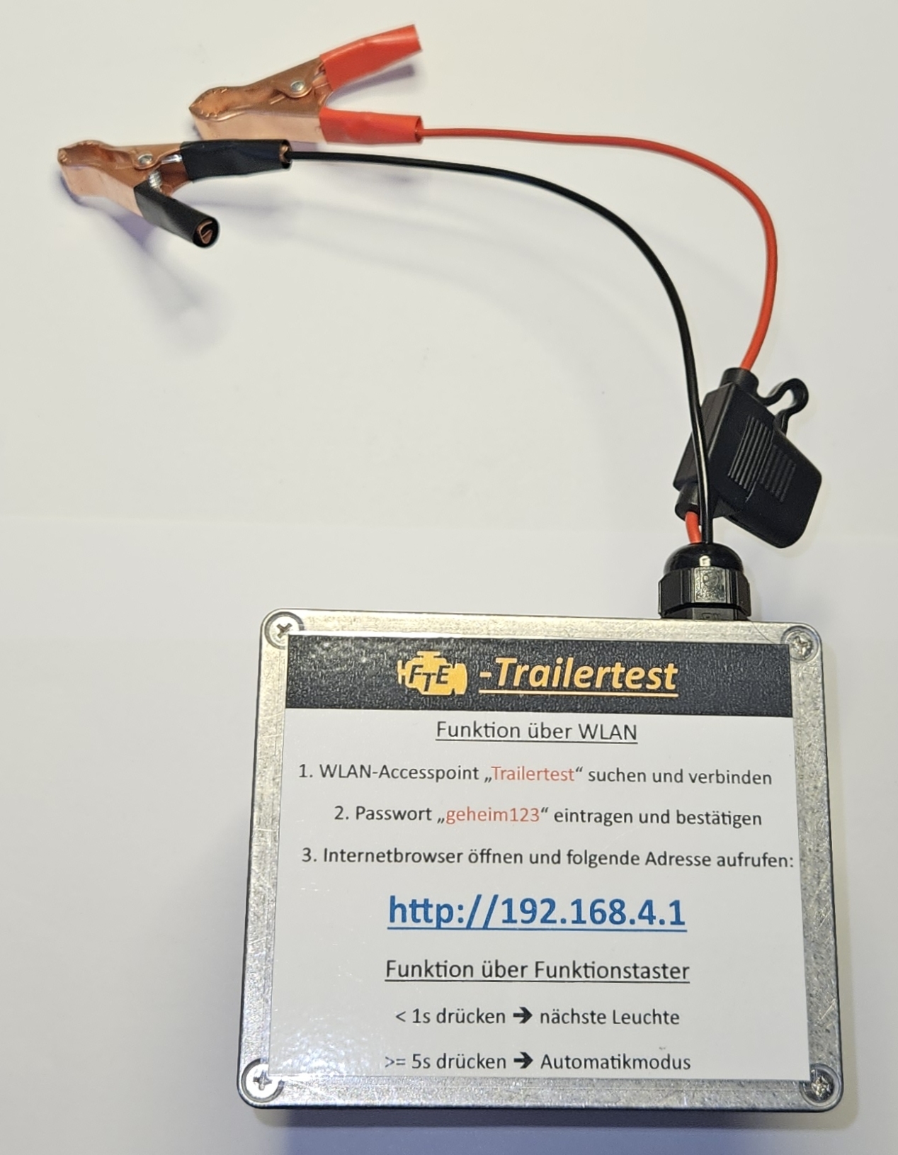 Trailertest Anhängertester Smart WLAN 12-Volt