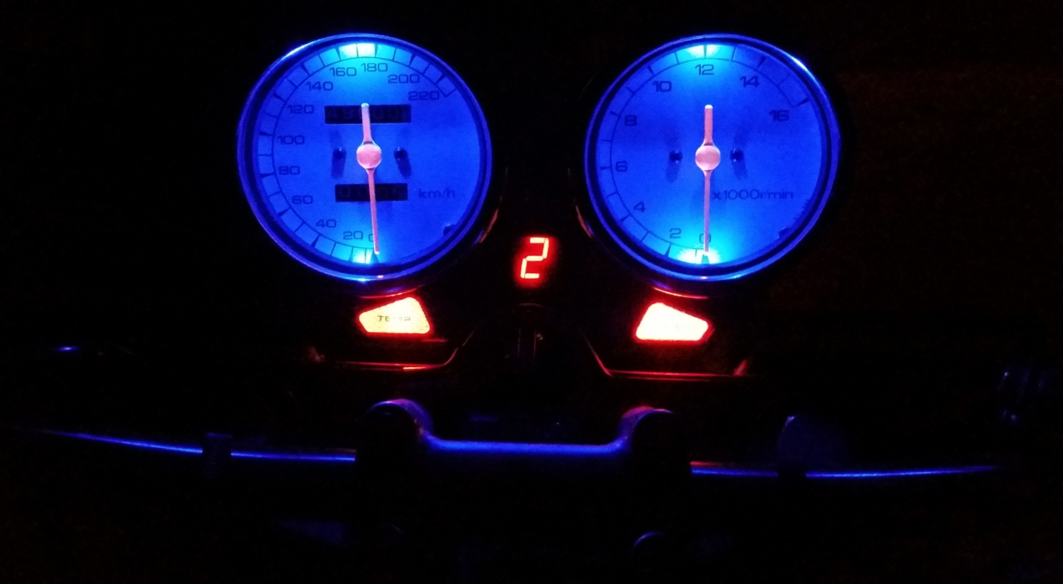 Ganganzeige für Motorrad