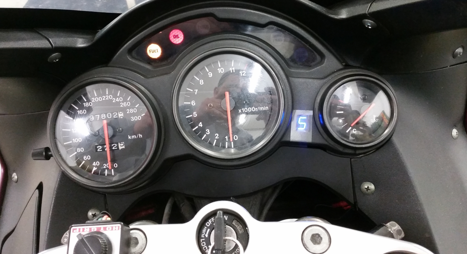 Ganganzeige für Motorrad